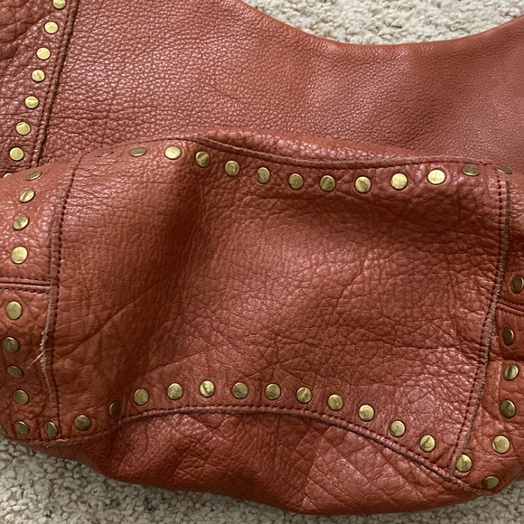 Linea pelle Collection Studded Leather Shoulder Bag. - Picture 4 of 13